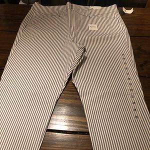 Old Navy Blue and White Striped Pixie Pants